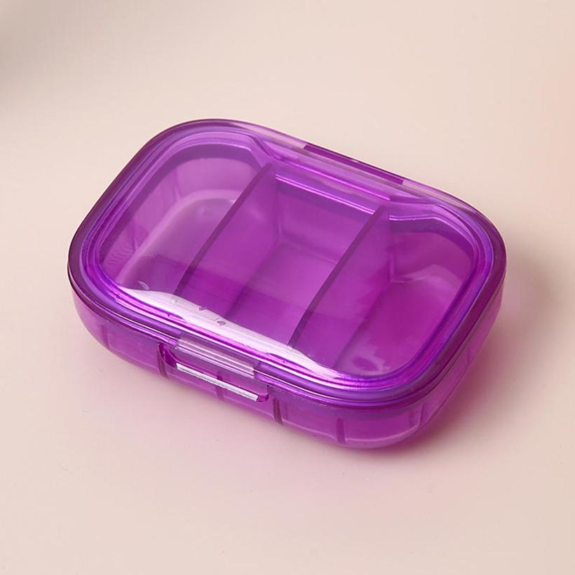3-Compartment Small Pill Box Container Portable Travel Pill Organizer for Pocket Purse Medicine Vitamin Holder Dispenser