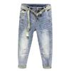 Slim fit skinny jeans i koreansk stil för män - Casual nio-punktsbyxor