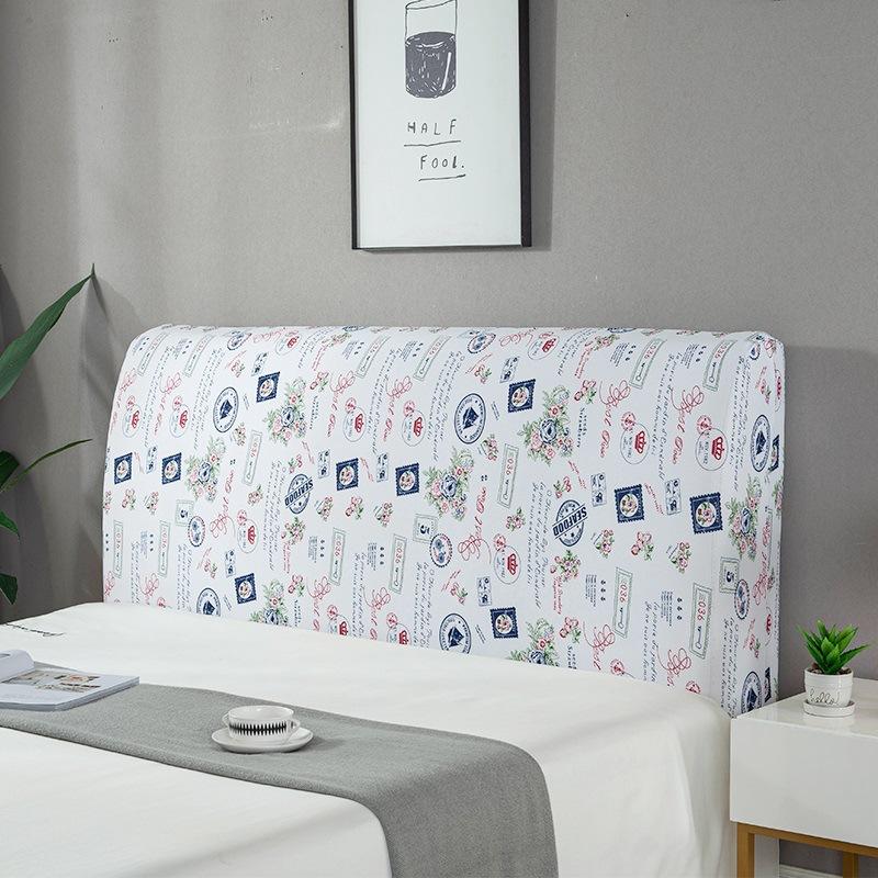 Drukowany Pokrowiec All-inclusive na Wezgłowie Łóżka Spandex Elastyczny Pokrowiec na Wezgłowie Łóżka Ochronny Miękki Przeciwkurzowy Protector