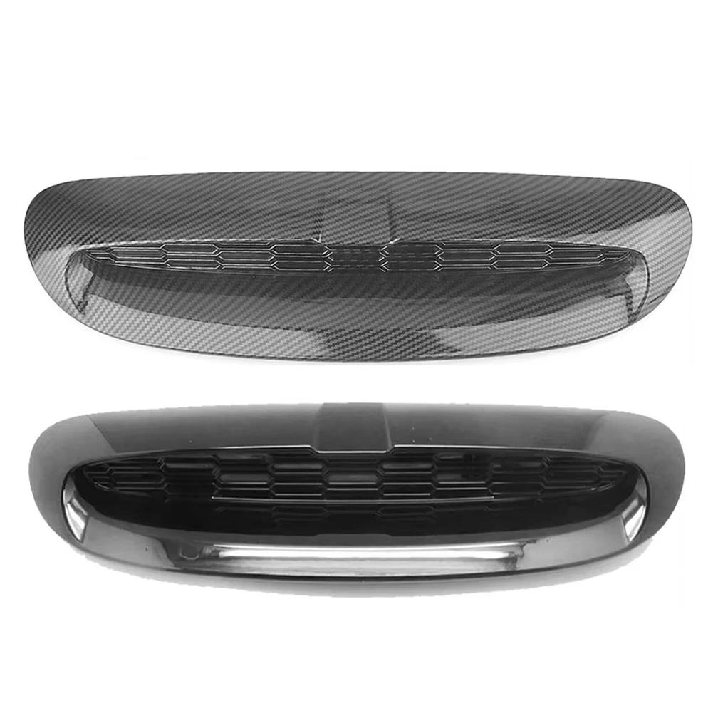 1 Set For Mini Cooper S JCW F54 F55 F56 F57 2014-UP ABS Gloss Black Front Engine Bonnets Hood Scoop Air Outlet Vent Cover Trim