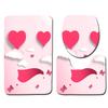 Romantic Dream Valentine'S Day Bathroom Toilet Floor Mat 3-Piece Set