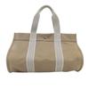 Used HERMES Tote Bag Cannes MM Cotton canvas beige Herringbone Pattern