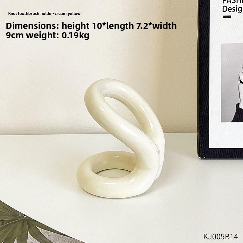 Modern Minimalist Knot Series Couple's Bathroom Toothbrush and Toothpaste Decorative Storage Rack
