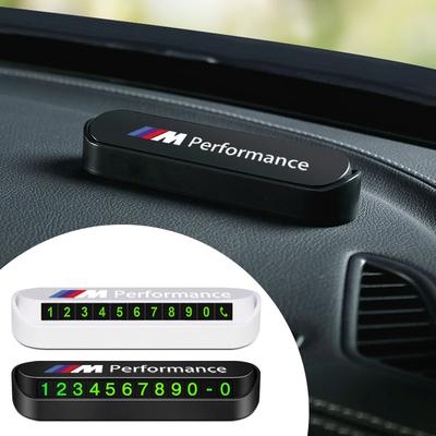 M LOGO Car Temporary Parking Card Phone Number Card Plate Sticker For M Power Performance F10 F31 E36 E39 E87 E90 X3 X5 X6 X7