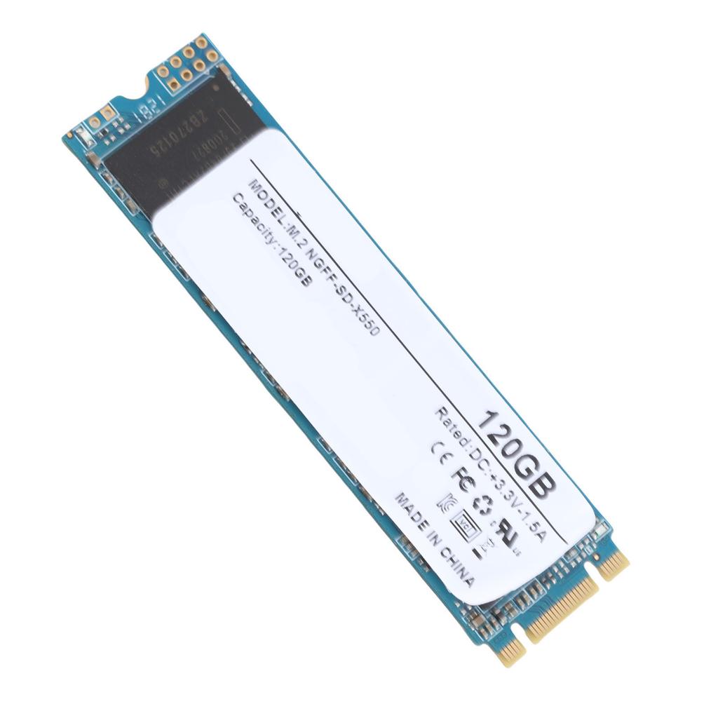 M.2 NGFF 2280 SATA3.0 SSD 550Mbps Read and 460Mbps Write 3D TLC NAND Internal Solid State Drive for Laptop Computer PC