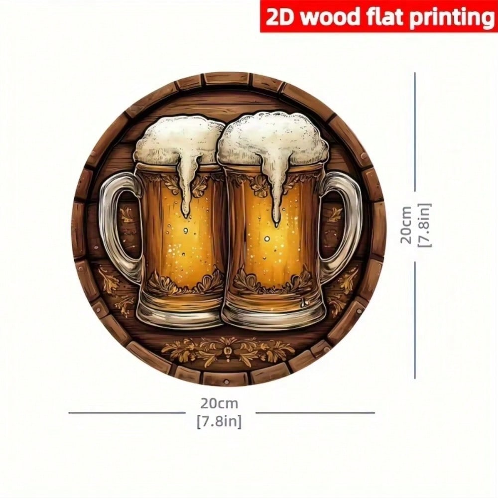 Beer Theme Vintage Metal Tin Sign 2D Wall Art Home Decor 20x20