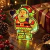 Illuminated Christmas Tree Pendants Light Up Ornament, LED Lighted Santa Bell Sock Easy Install Holiday Home Ornaments House Hanging Decoration