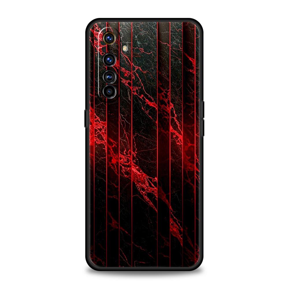 

Phone Case For Oppo A17 A31 A54 A57 A78 A79 A80 A98 Find X5 X6 Reno 7 8 10 11 12 13 F Pro 5G Soft TPU Cover Black Red Ripple Art oppo A79 5G