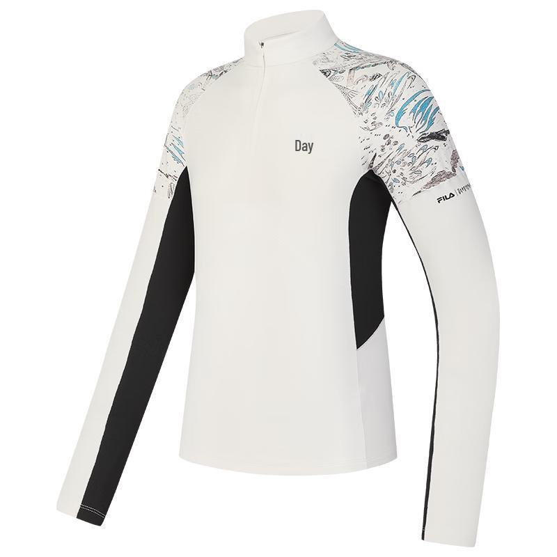 FILA Women s Dunhuang Museum Co-branded Knit Long Sleeve Half-Zip Top S