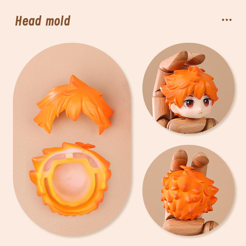 Ob11 Doll Plastic Hair Replacement Doll Hair Head Mold Accessories For Obitsu11 Gsc Body 1/12 Bjd Head Shell Doll Body Boy Girl