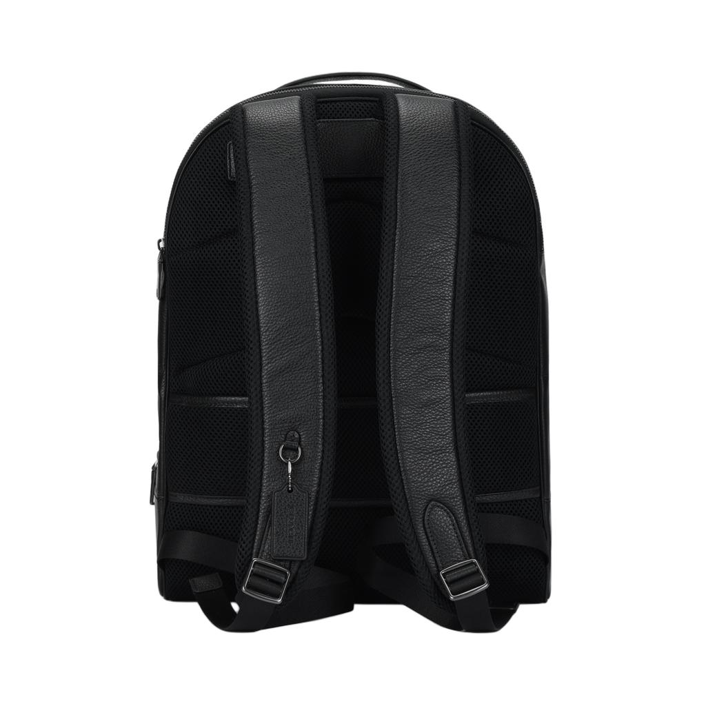 Coach Ethan 32 Color Block Design Metal Logo Zipper Closure Coated Canvas Leather Backpack Large Unisex Backpack Brown Charcoal CZ392-QBXAH