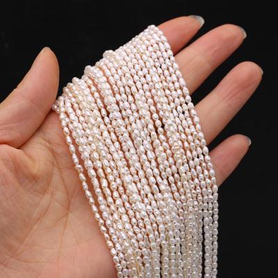 AA Freshwater Small Pearl Rice-Shaped Beads 2-2.5mm For Jewelry Making DIY Necklace Braclet Earrings Accessory