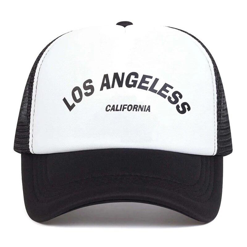 Pánské Dámské Baseballová Čepice Los Angeles Módní Letní Prodyšné Síťované Čepice Snapback Klobouky Unisex Trucker Čepice Hip Hop Čepice Gorras