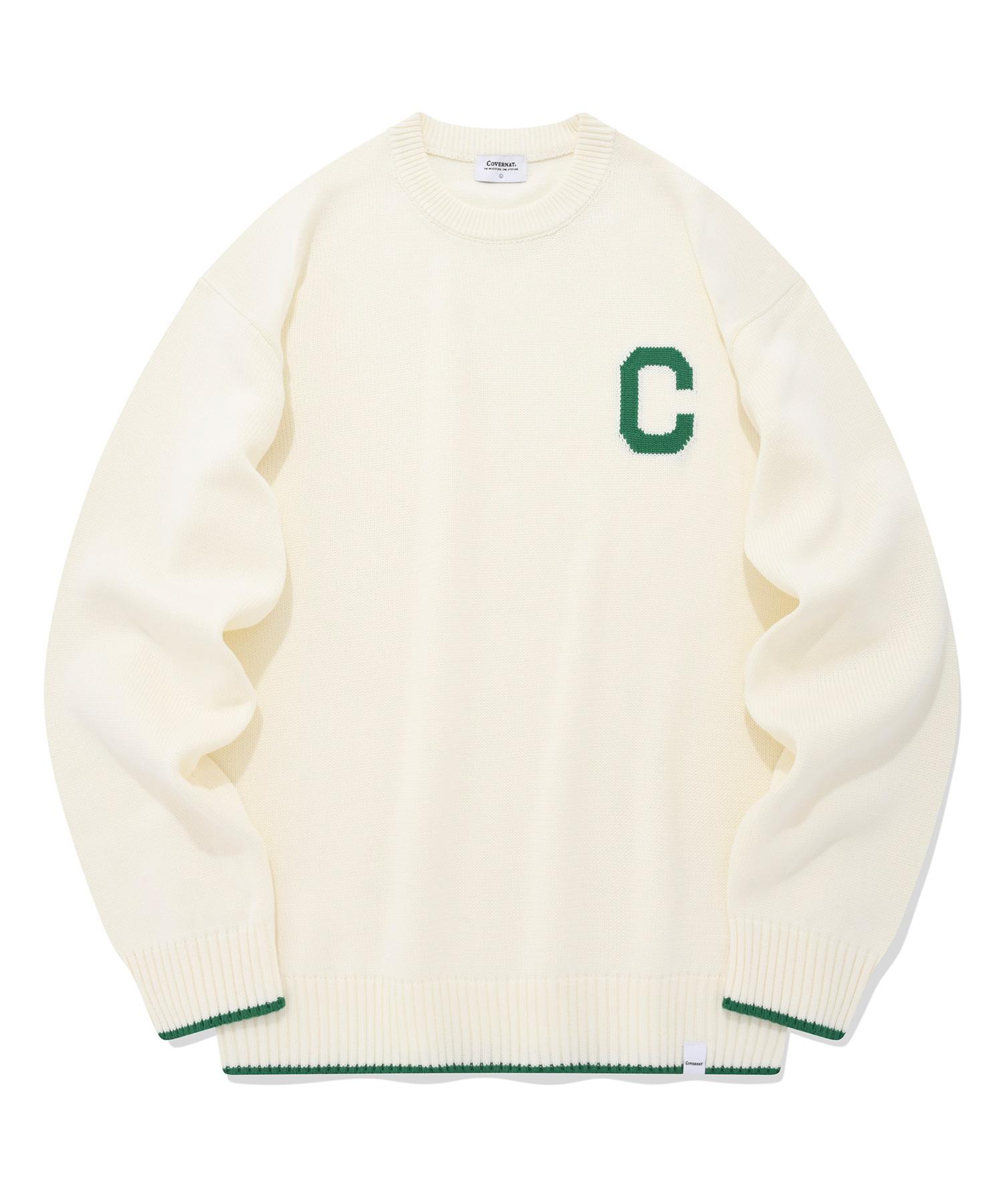 Covernat C Logo Crewneck Knit Ivory Ivory/L
