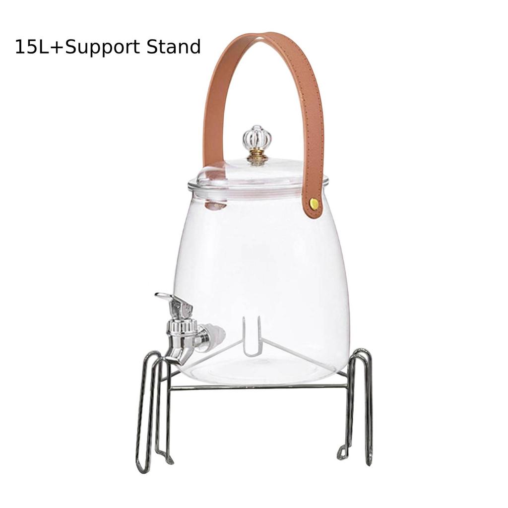 Large Capacity Lemon Beverage Cold Water Kettle Iced Juice Container Summer Beer Dispenser for Home Kitchen Bar Party 3/5/9/15 L