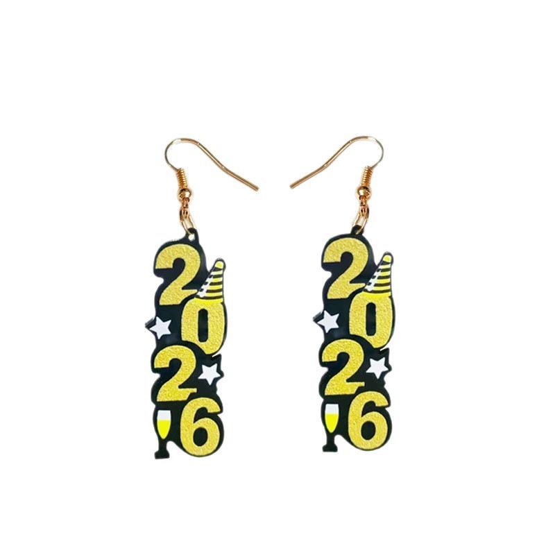 2026 Digital Acrylic Earrings: Fashionable Festival Style for Women