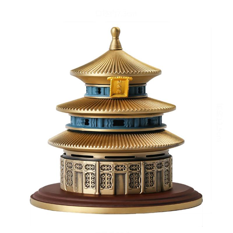 Temple of Heaven Prayer Hall Full Copper Incense Burner Household Pure Copper Incense Burner Incense Burner Tea Ceremony