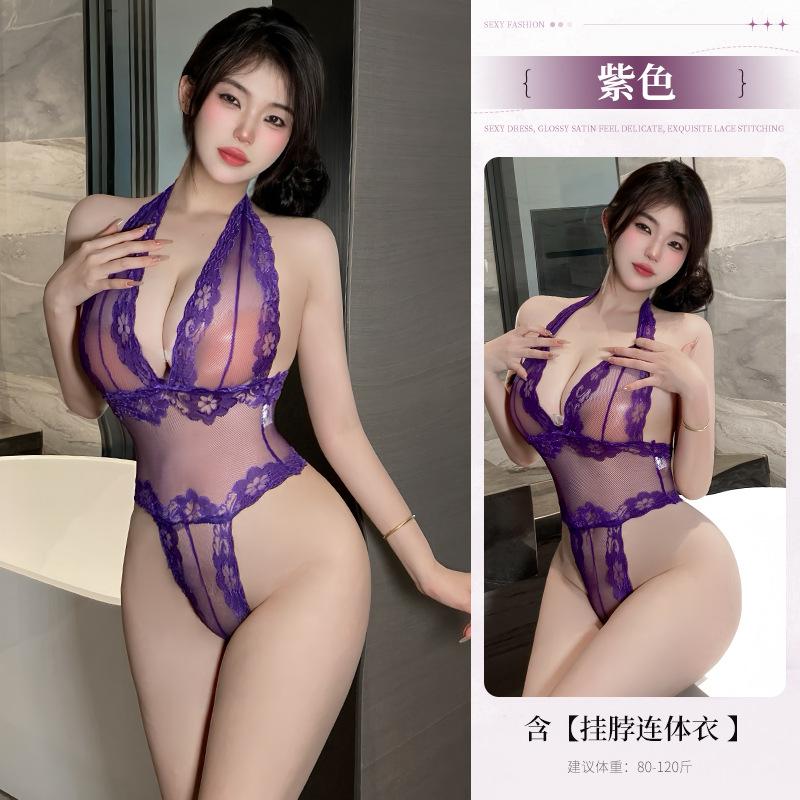 Sexy Pure Lust Underwear Female Mood Uniform Lace Suit Hot Pajamas Small Breasts Big Sexy Temptation Maid