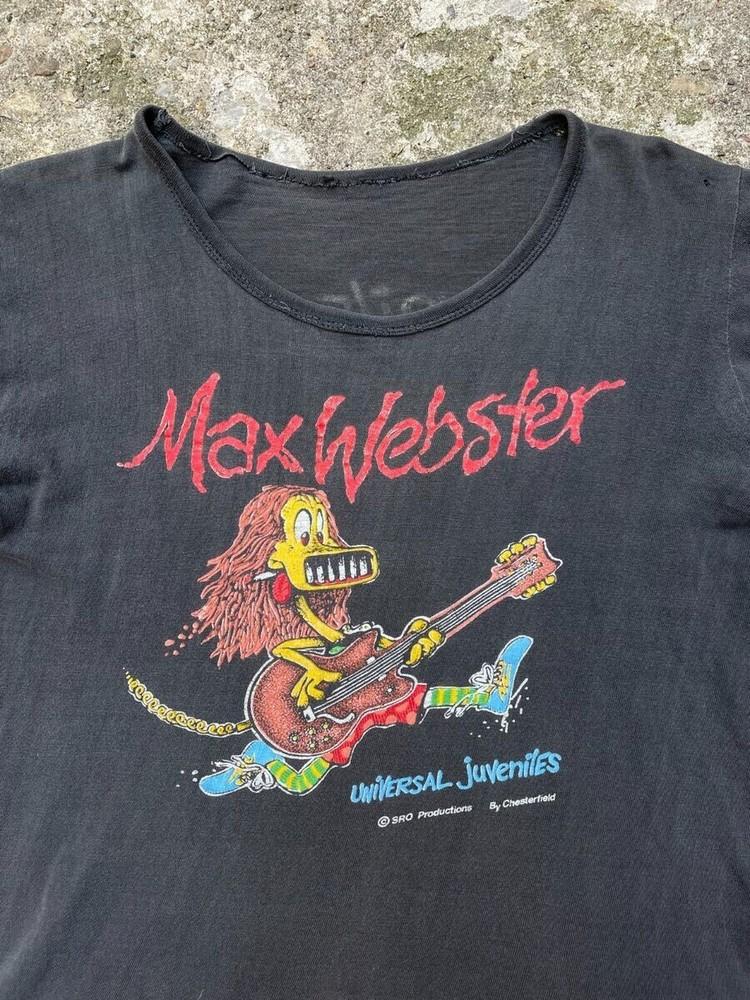 Винтажная футболка с графикой группы Max Webster Universal Juveniles Tour 1981 года LI1675 Унисекс XXXXL