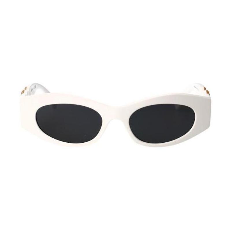 Versace Temple details injection molded oval sunglasses unisex couple style white 17572468 0VE4480U 314 87-White 51