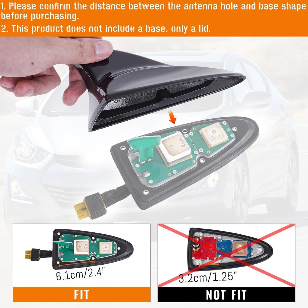 Shark Fin Antenna Cover Compatible with for Elantra Sedan MD 2011-2016,for Hyundai Sonata Sedan YF 2009-2014 w/GPS,for Genesis Sedan BH