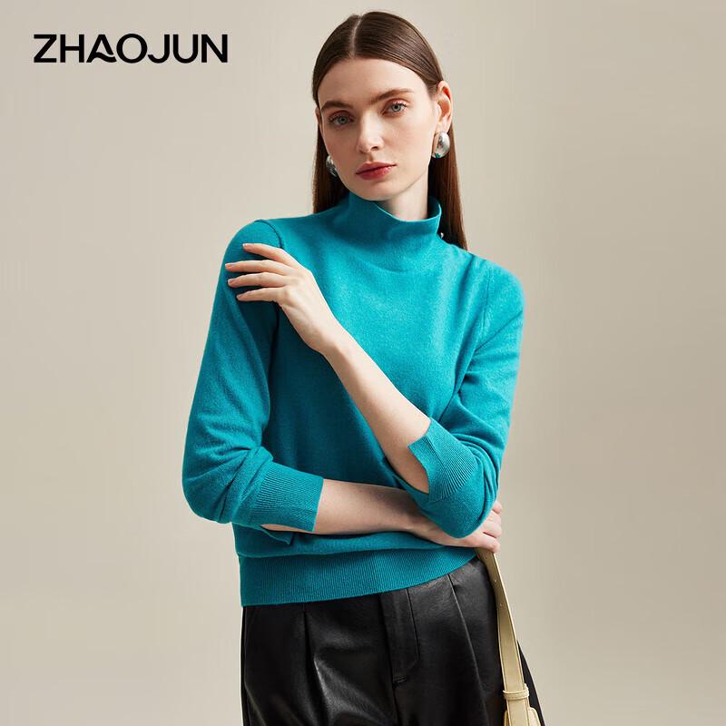 Zhaojun Women's High-Neck Cashmere Pullover Sweater