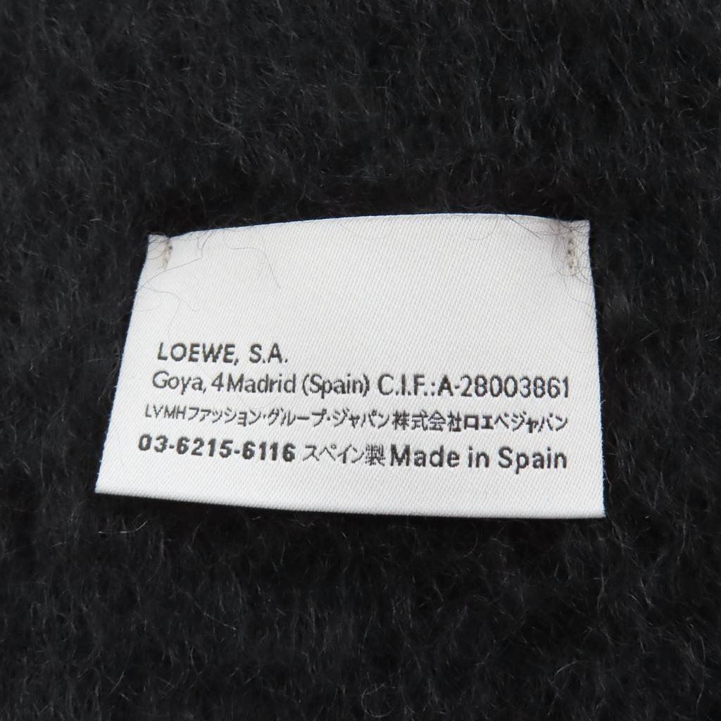 Excellent LOEWE Scarf black mohair Women F811257X01 Used