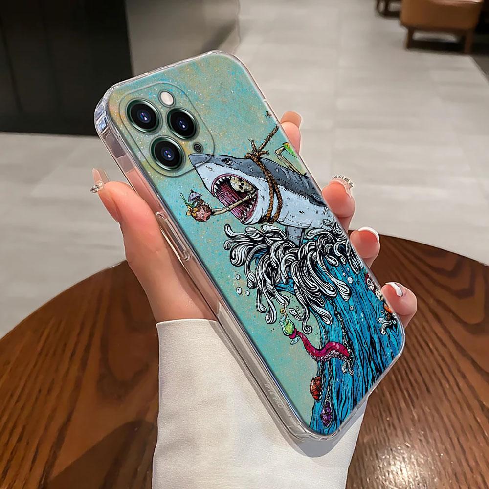 Japanese Culture Wave Dragon Anime Case For Apple iPhone 17 16 15 14 13 12 11 Pro Max 16 Plus 16E 17Air 17Pro Phone Cover Funda