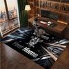 Tappeto in Cristallo Vellutato Personalizzato Las Vegas Raiders, Tappeto Morbido Antiscivolo con Testo Nome Personalizzato per Soggiorno Camera da Letto
