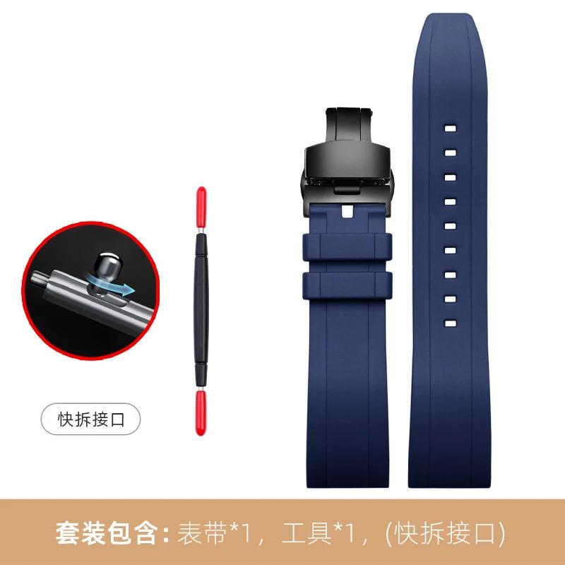 Für Seiko PROSPEX Panda Chronograph SSC813P1/SSC909P1/SSC817P1 Silikon-Gummi-Uhrenarmband – 20mm Weiches Wasserdichtes Armband für Herren