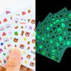 Cartoon Luminous Nail Art Sticker 3D Adhesive Self-Adhesive Cute Luminous Rabbit Children Reward Small Pattern Nail Sticker