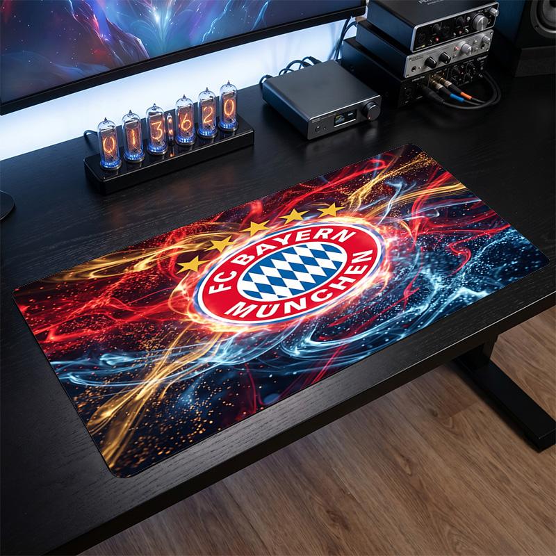 Tappetino per Mouse con Motivo a Tema Bayern Monaco, Design con Logo Calcio Tappetino da Scrivania XXL per Gaming Mouse Pad Antiscivolo per Computer
