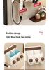 Vintage Style Walnut Bathroom Hair Dryer Shelf - No-Punch Wall-Mounted Holder