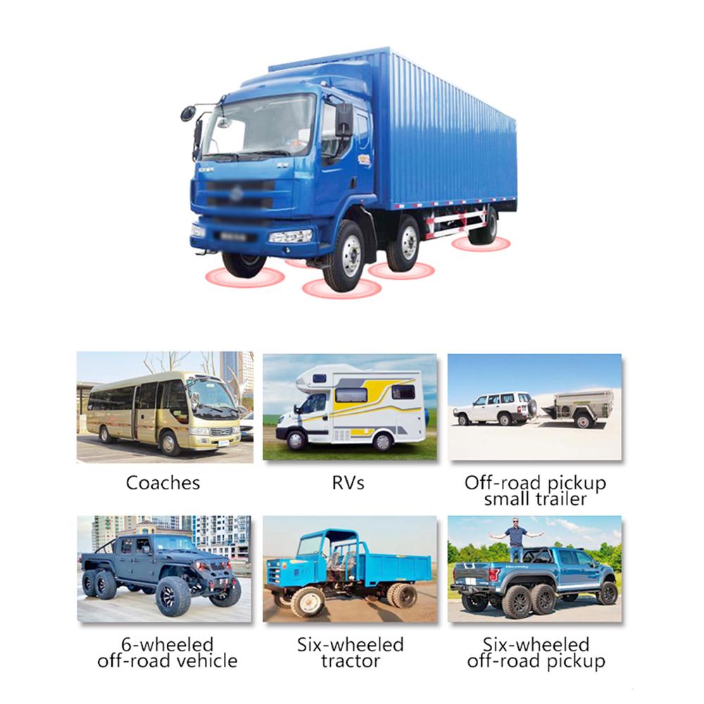 Smart Car Tire Pressure Monitor Solar-Powered TPMS with LCD Display - External/Internal Sensors, IPX7 Waterproof, Real-Time Monitoring System