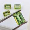 4 Pcs Natural Emerald Cut Peridot Gemstone: 4 Carat, 4 Pcs of 7x5 MM Loose Stone.