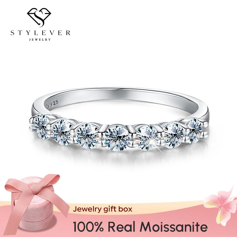 

Настоящее блестящее муассанитовое кольцо 925 стерлингового серебра Eternity Band Обручальные кольца для женщин Роскошные качественные ювелирные изделия