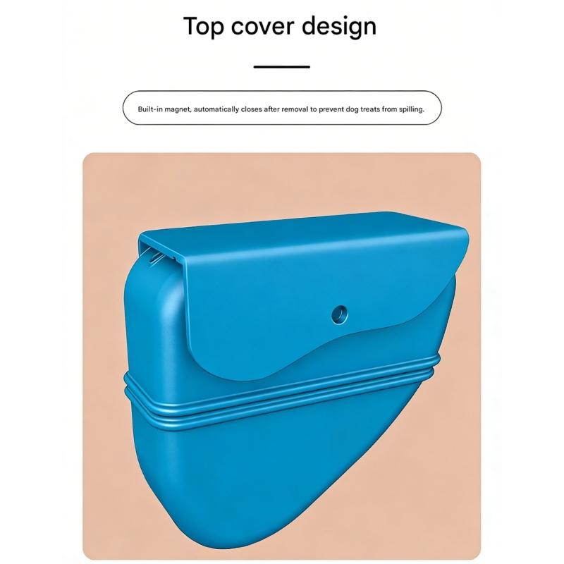 Portable Silicones Dog Treat Pouches with Waist Clip Pet Feed Storage Pocket Bag During Outdoor Walks and Training