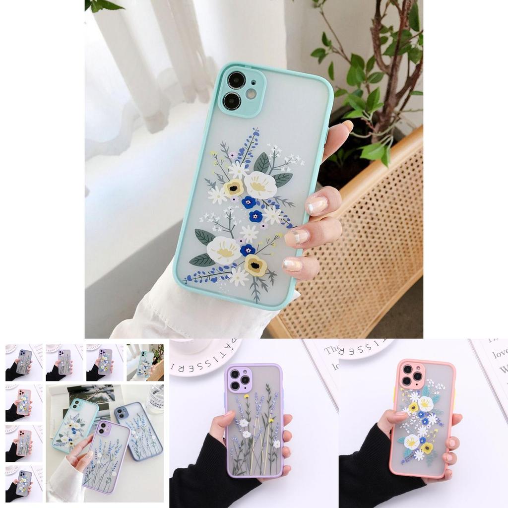 Lavender Floret Iphone13 Protective Case Soft Silicon Transparent Back Cover Shockproof Matte Anti-skid
