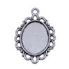 Bezel Connectors For Resin Crafts Fit Oval 13x18mm Photo Glass Dome Frames