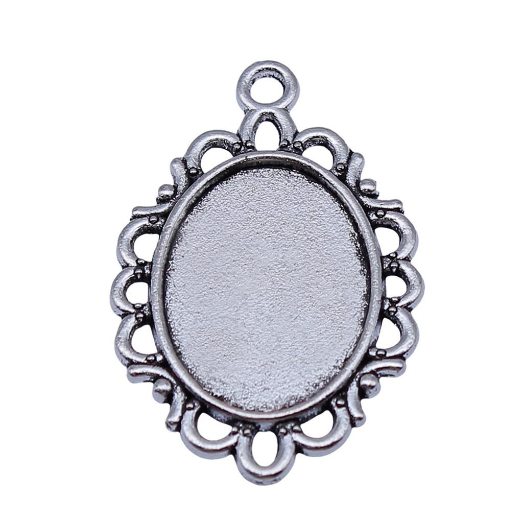 Bezel Connectors For Resin Crafts Fit Oval 13x18mm Photo Glass Dome Frames
