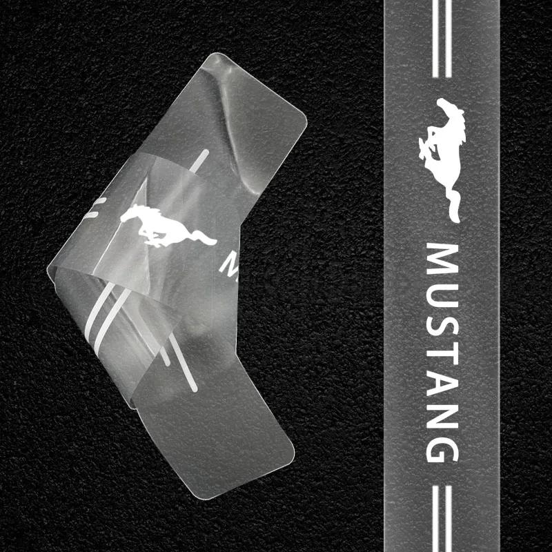 Naklejka na samochód Pasek ochronny na próg samochodu Przezroczysta naklejka Dla Ford Mustang 2005 2006 2007 2008 2009 2016 GT Mach-E 2013 Esca