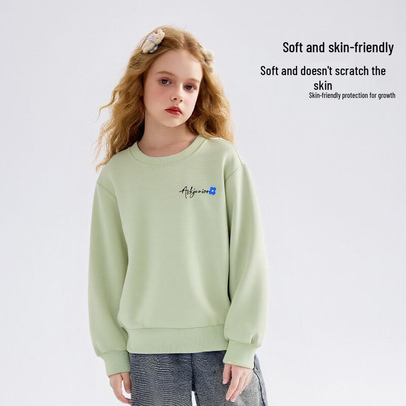 ASK JUNIOR Girls  7A Anti-Bacterial Letter Print Sweatshirt S