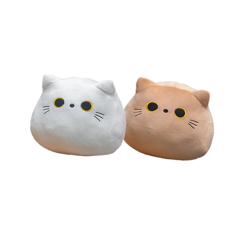 Cuddly Kitten Plushie Toy Soft Round Animal Balls Lovely Doll Stuffed Cat Pillows For Kids Birthday Gift For Baby Accompany