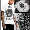 Odin Kriegsherr T-Shirt Nordische Wikinger Symbole Walhalla Berserker Baumwoll-T-Shirt Neu