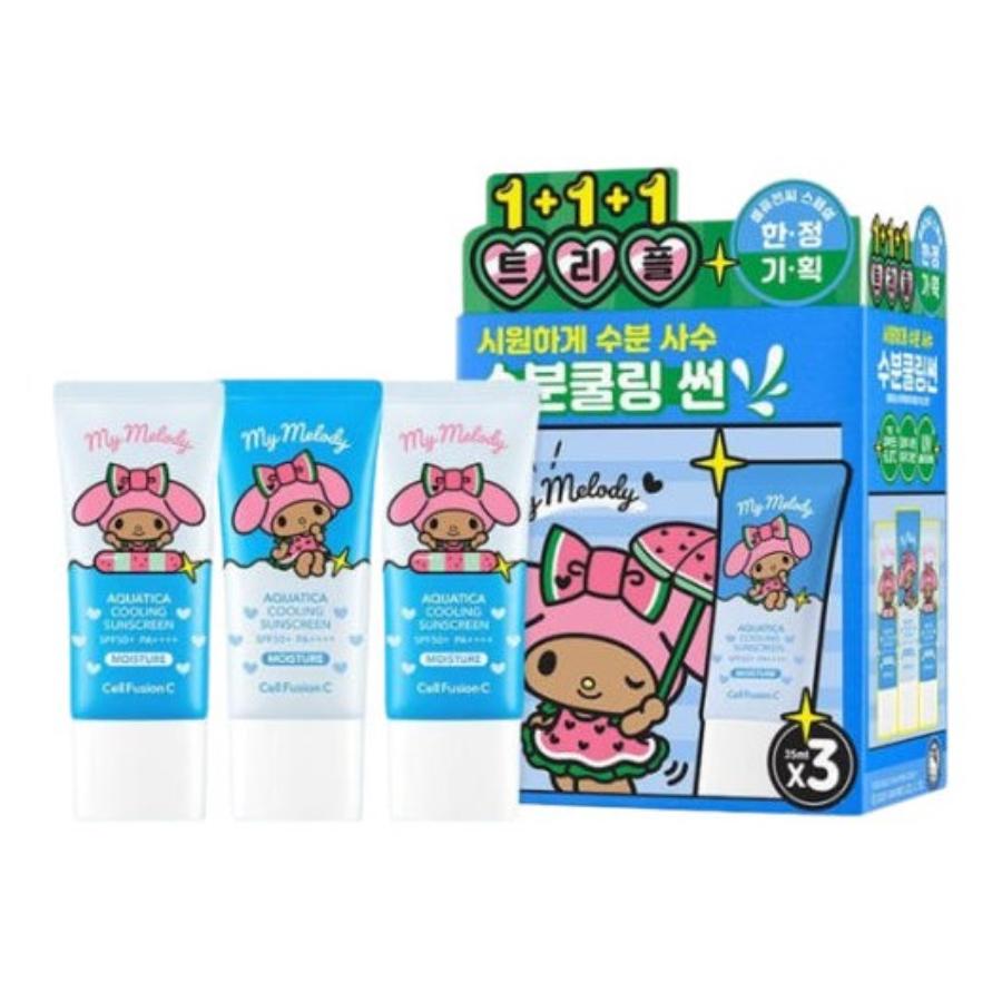 

Cell Fusion C My Melody Edition Aquatica Cooling Sunscreen 35mlX3ea SET (SPF 50+ PA++++)