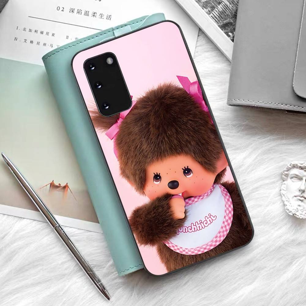 Cute Cartoon M-Monchhichi Phone Case For Samsung S 24 Fe 25 Ultra Plus 20 Lite 21 30 22 23 24 22 Ultra 5G Fundas