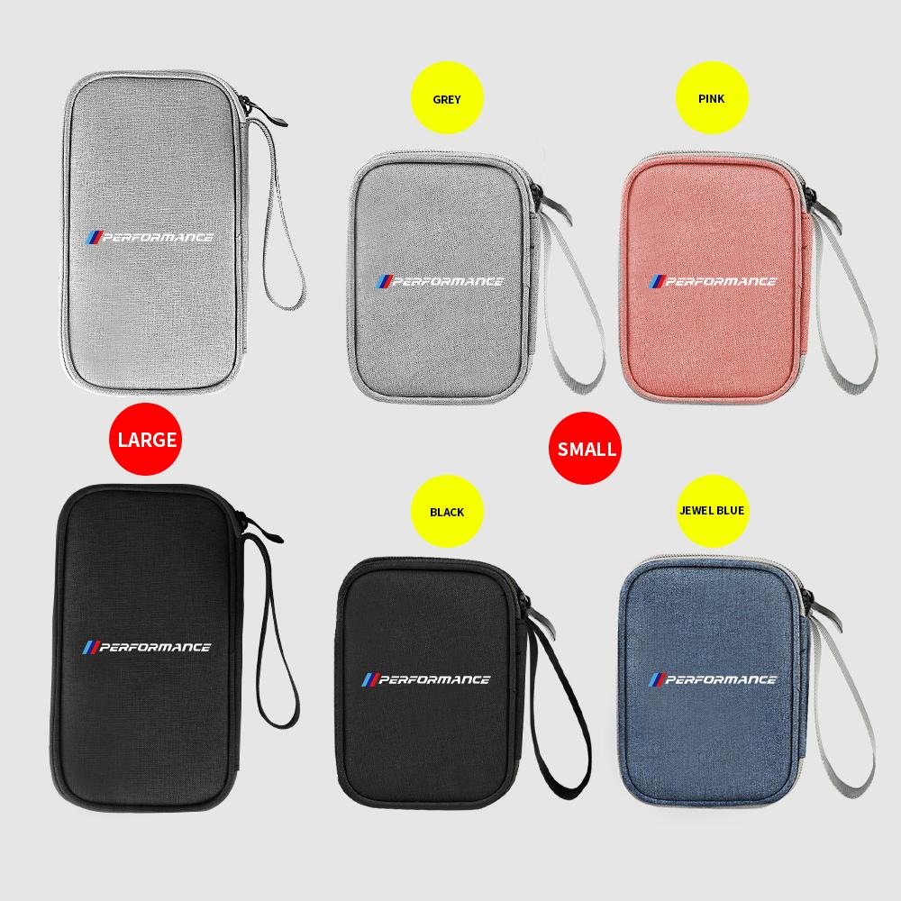 Data Cable Storage Bag Waterproof Portable Carry Case Layers Storage Bag For BMW M Performance M3 F01 F20 F10 E39 E36 E60 E46 X5 XN9