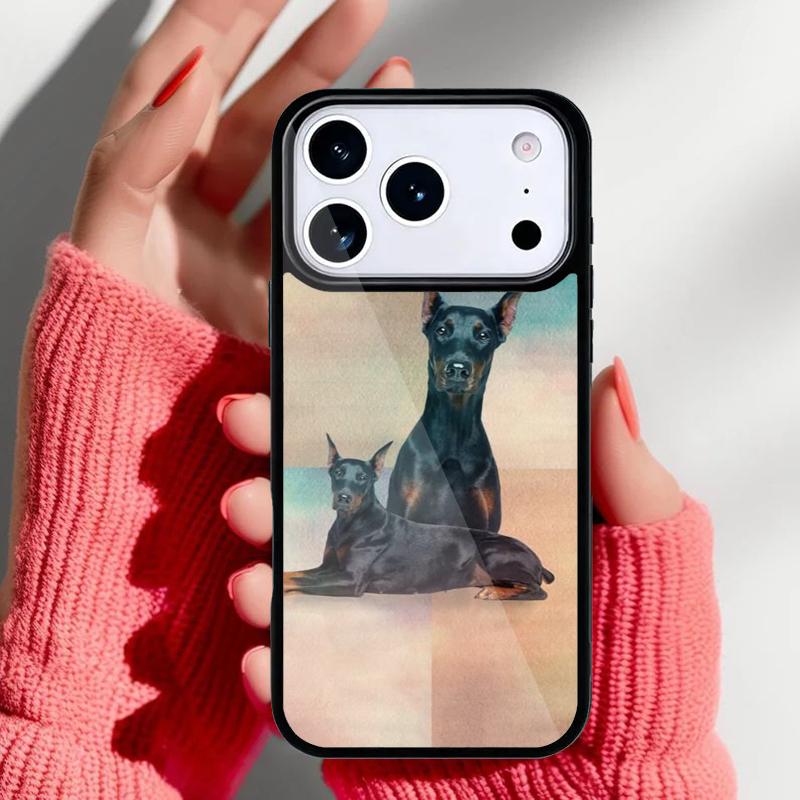 Doberman Dog Phone Case for iPhone 17 16 15 14 13 Pro Max Back Cover for 12 11 Pro Coque