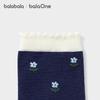 Balabala Girls' Mid-Calf Cotton Socks - 5 Pair Pack