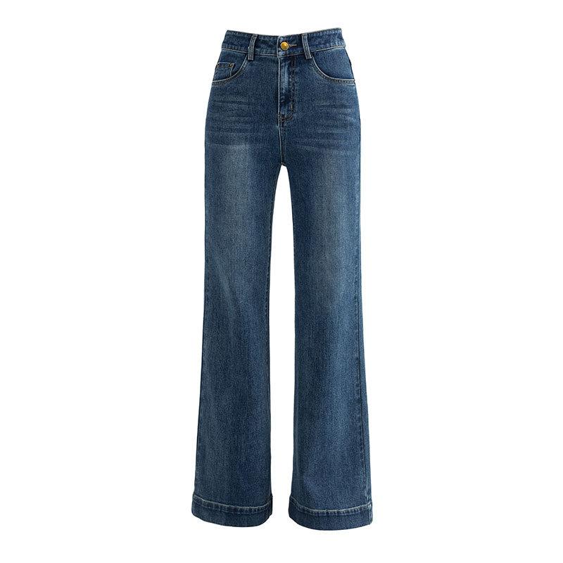 High-waisted Retro Jeans for Women In Early Spring New Style Tall and Fashionable Slimming Legs and Long Flared Pants